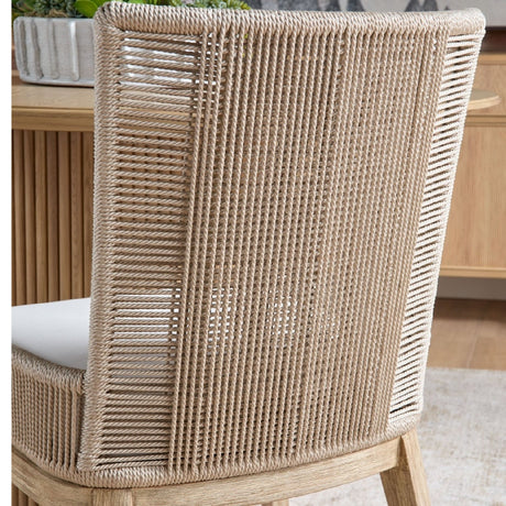 Modern European furniture - Beige Rope Dining Chairs (2) - www.oroa.com