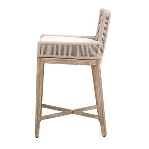   Beige Twist Rope Counter Stool | Oroa.com