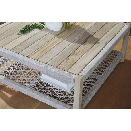 Teak Square Outdoor Coffee Table | Living Essentials Wrap