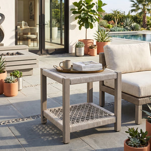   Teak Outdoor End Table | Oroa.com