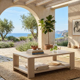 Teak Scandinavian Outdoor Coffee Table | Living Essentials Sur