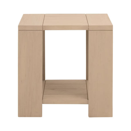 Teak Scandinavian Outdoor End Table | Living Essentials Sur