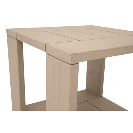 Teak Scandinavian Outdoor End Table | Living Essentials Sur