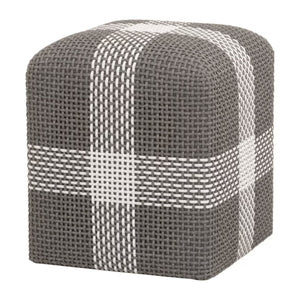   Modern European furniture - Woven Flat Rope Indoor/Outdoor Ottoman - www.oroa.com | Oroa.com