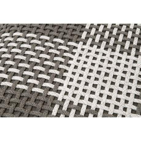 Modern European furniture - Woven Flat Rope Indoor/Outdoor Ottoman - www.oroa.com