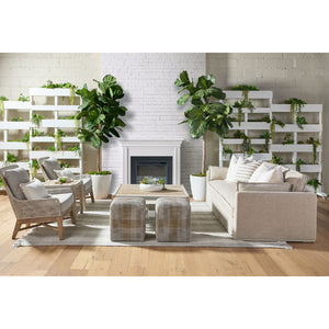   Modern European furniture - Woven Flat Rope Indoor/Outdoor Ottoman - www.oroa.com | Oroa.com