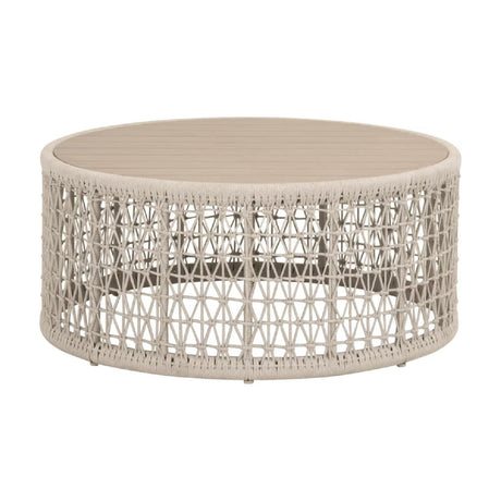 Beige Rope Outdoor Coffee Table | Living Essentials Knit