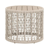 Beige Rope Outdoor End Table | Living Essentials Knit