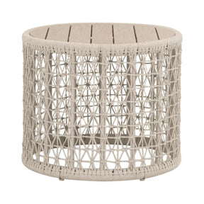 Modern European furniture - Beige Rope Outdoor End Table - www.oroa.com