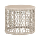 Beige Rope Outdoor End Table | Living Essentials Knit
