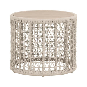   Beige Rope Outdoor End Table | Oroa.com