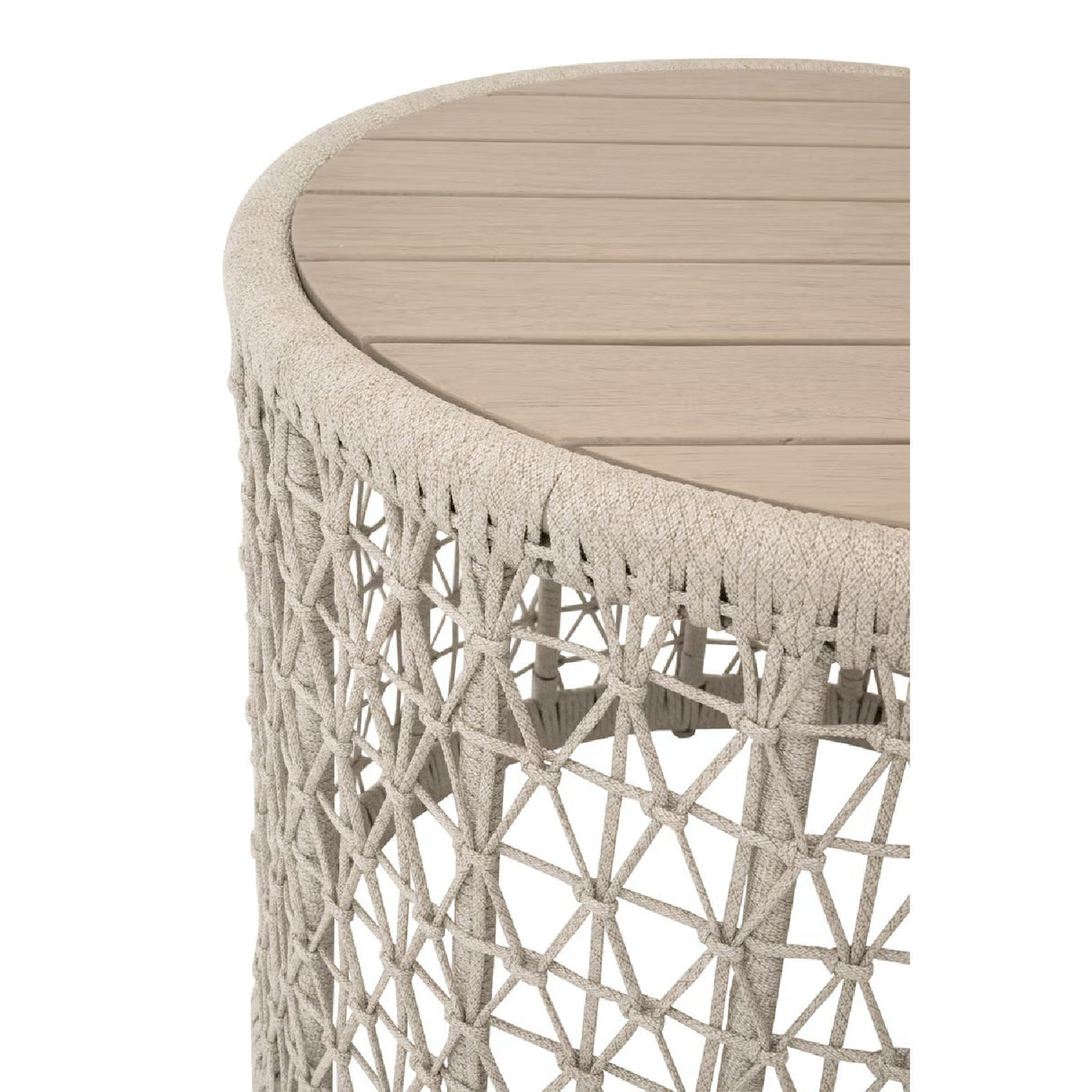   Beige Rope Outdoor End Table | Oroa.com