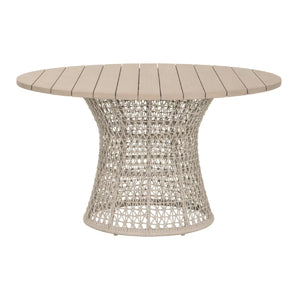   Beige Rope Outdoor Dining Table | Oroa.com