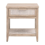 Modern European furniture - Gray Mahogany 1-Drawer Nightstand - www.oroa.com