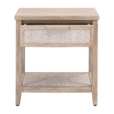 Modern European furniture - Gray Mahogany 1-Drawer Nightstand - www.oroa.com