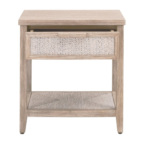 Modern European furniture - Gray Mahogany 1-Drawer Nightstand - www.oroa.com