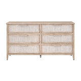 Modern European furniture - Gray Mahogany 6-Drawer Double Dresser - www.oroa.com