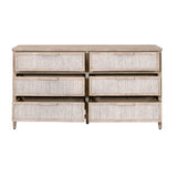 Modern European furniture - Gray Mahogany 6-Drawer Double Dresser - www.oroa.com