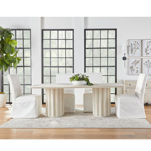   White Dining Chair Slipcovers (2) | Oroa.com