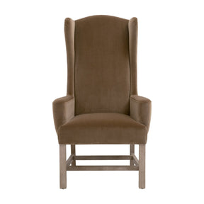 Modern European furniture - Brown Velvet High-Back Accent Chair - www.oroa.com
