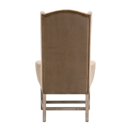 Modern European furniture - Brown Velvet High-Back Accent Chair - www.oroa.com
