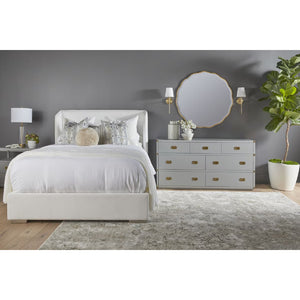   White Upholstered California King Bed | Oroa.com