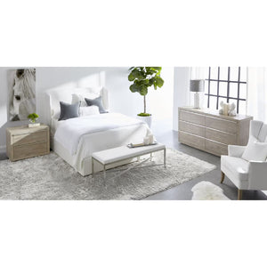   White Upholstered California King Bed | Oroa.com