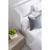White Upholstered California King Bed | Living Essentials Stewart