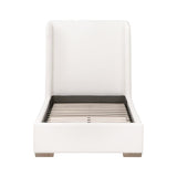 White Upholstered Twin Bed | Living Essentials Stewart