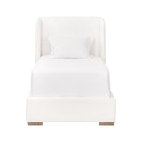 White Upholstered Twin Bed | Living Essentials Stewart