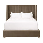 Modern European furniture - Velvet Channeled Queen Bed - www.oroa.com