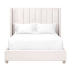 Modern European furniture - Velvet Channeled Queen Bed - www.oroa.com