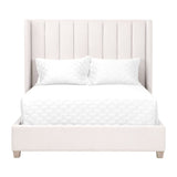 Modern European furniture - Velvet Channeled Queen Bed - www.oroa.com