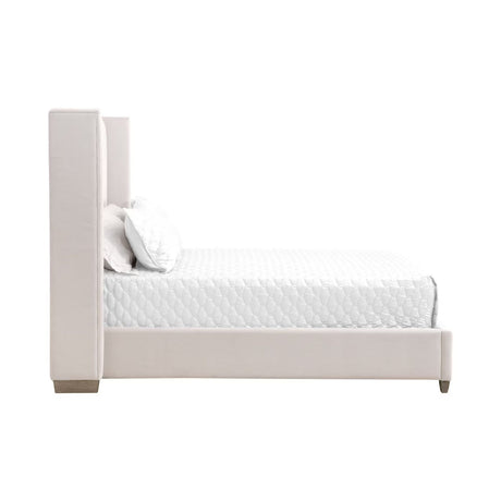 Cream Velvet California King Bed | Living Essentials Chandler