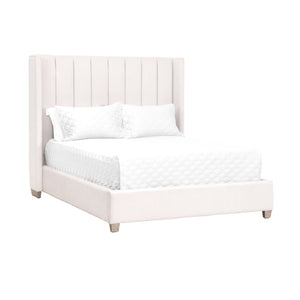   Cream Velvet California King Bed | Oroa.com