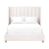 Cream Velvet California King Bed | Living Essentials Chandler