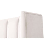 Cream Velvet California King Bed | Living Essentials Chandler