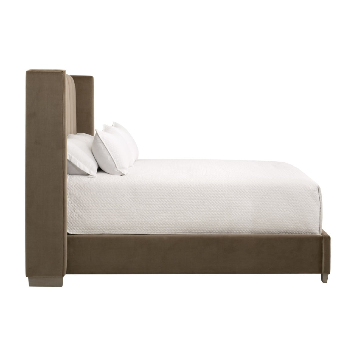   Channeled Velvet King Bed | Oroa.com
