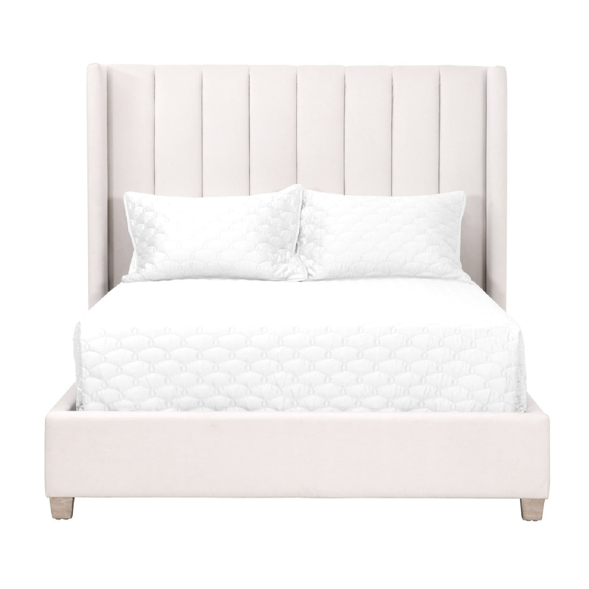  Channeled Velvet King Bed | Oroa.com