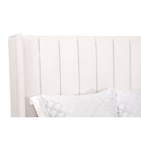 Channeled Velvet King Bed | Living Essentials Chandler