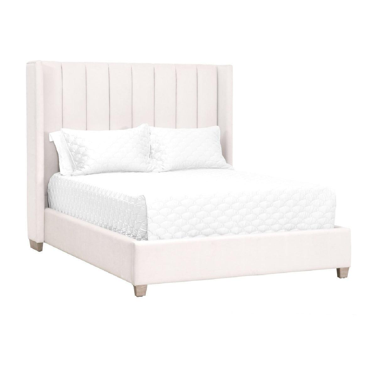   Channeled Velvet King Bed | Oroa.com