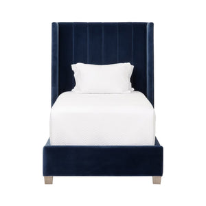   Blue Velvet Twin Bed | Oroa.com