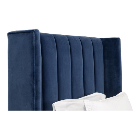 Blue Velvet Twin Bed | Living Essentials Chandler