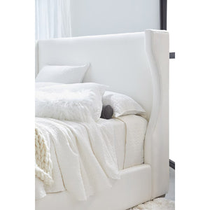   Wing-Shaped Headboard Queen Bed | Oroa.com