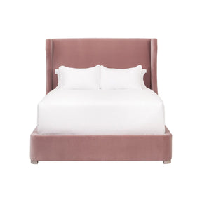 Wing-Shaped Headboard Queen Bed | Living Essentials Balboa – front view