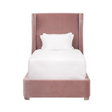 Velvet Winged Twin Bed | Living Essentials Balboa