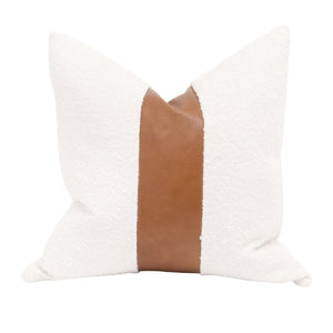   White Boucle Leather Pillows (2) | Oroa.com