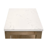 White Quartz Top Console Table | Living Essentials Emerie