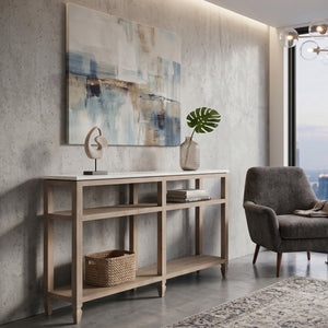   White Quartz Top Console Table | Oroa.com