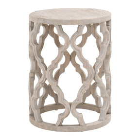 Elm Openwork End Table | Living Essentials Clover – front view